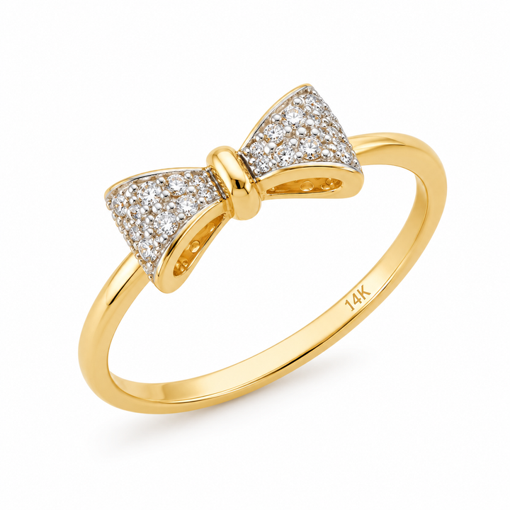 14K Yellow Gold Bow Ring
