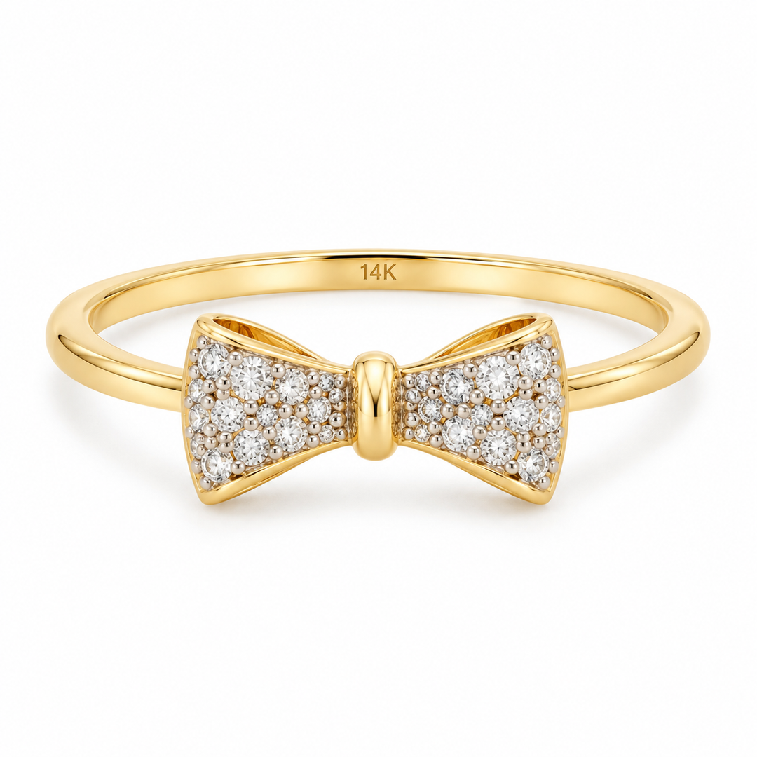 14K Yellow Gold Bow Ring