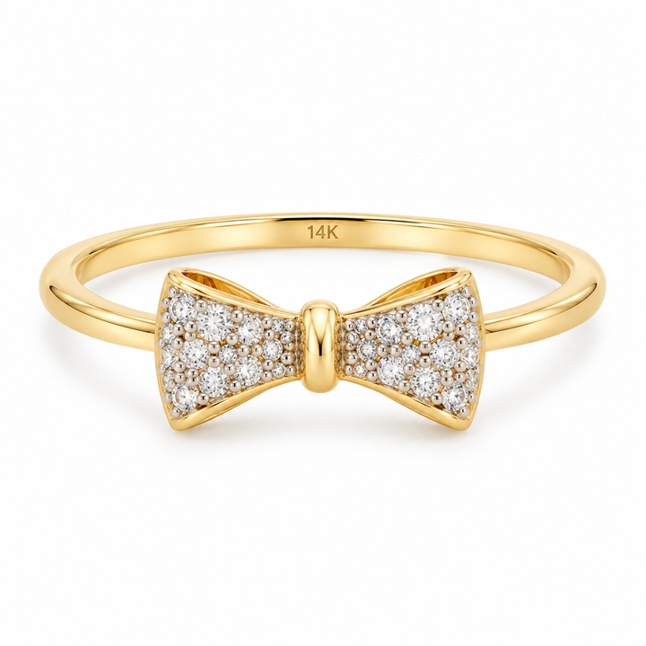 14K Yellow Gold Bow Ring