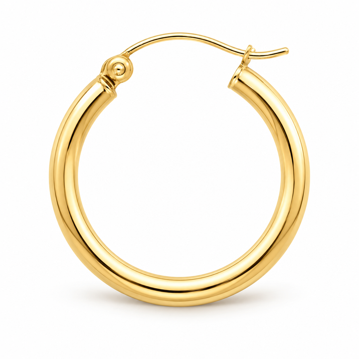 14K Italian Tubular Hoops